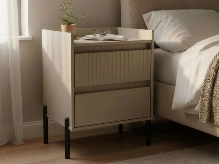 Welcome Furniture Osaka 2 Drawer Bedside Cabinet