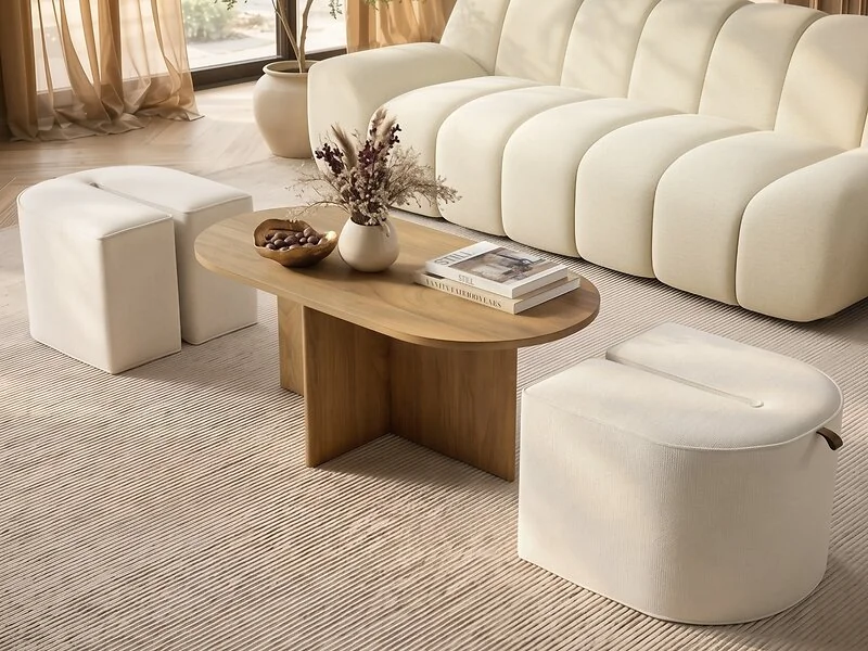 SOLACE+CO Leto Oval Coffee Table & Seating Set – view 5