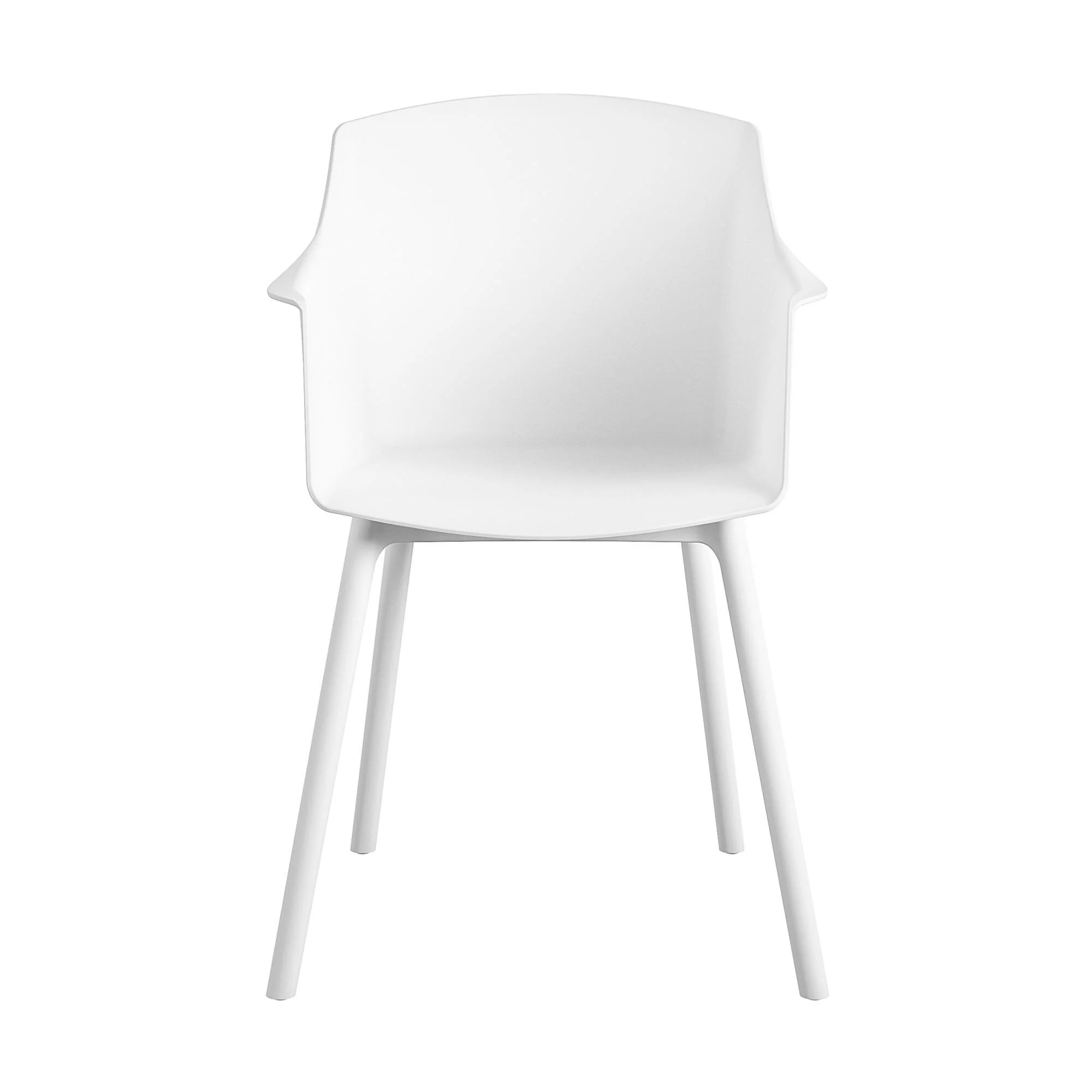 Dorel Camelo Resin Dining Chairs 2PK White view 3