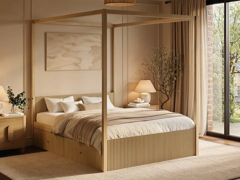 Flair Maddy 4 Poster Bed with Drawers
