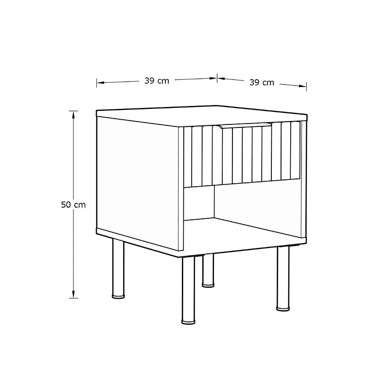 Modern lamp table with shelf storage