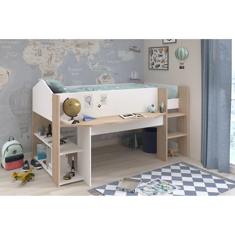 Parisot Shelter Mid Sleeper Kids Wooden Cabin Bed Frame