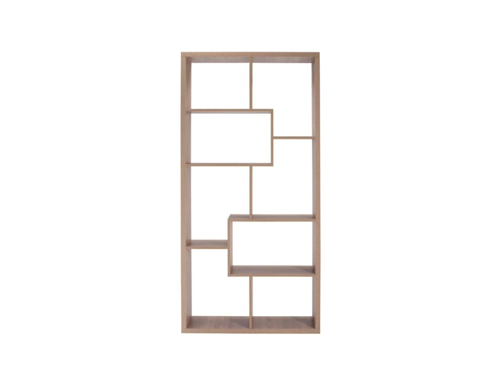 LPD Quebec Light Wash Wood Effect Geometric Shelving Unit - cutout
