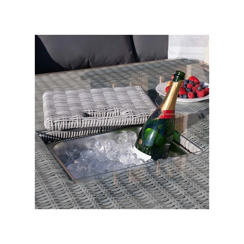 Maze Rattan Ascot Deluxe Corner Dining Set with Rising Table & Ice Bucket image 4