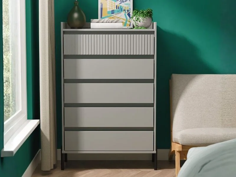 Welcome Furniture Osaka 5 Drawer Bedside Storage Cabinet