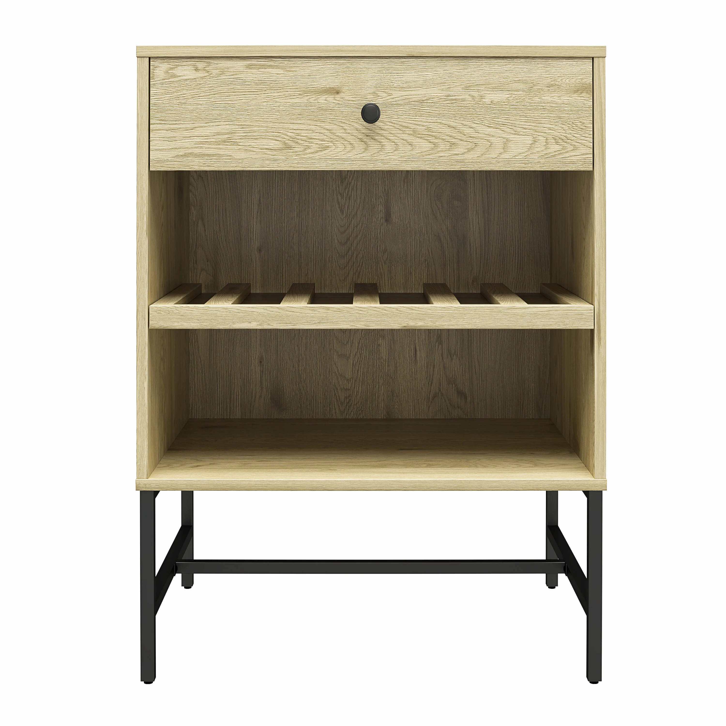 Dorel Tamlin Beverage Cabinet Linseed Oak view 3