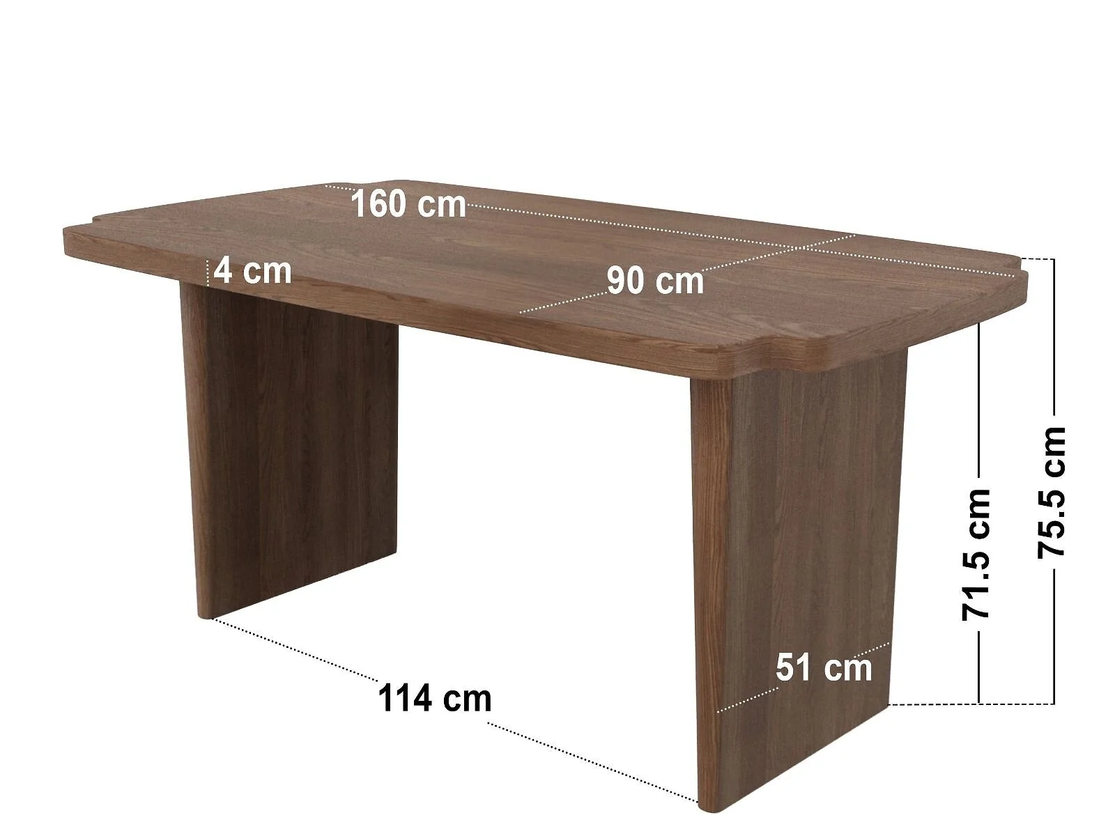 SOLACE+CO Nolan Dining Table Curved Edge and Seating Set – view 14