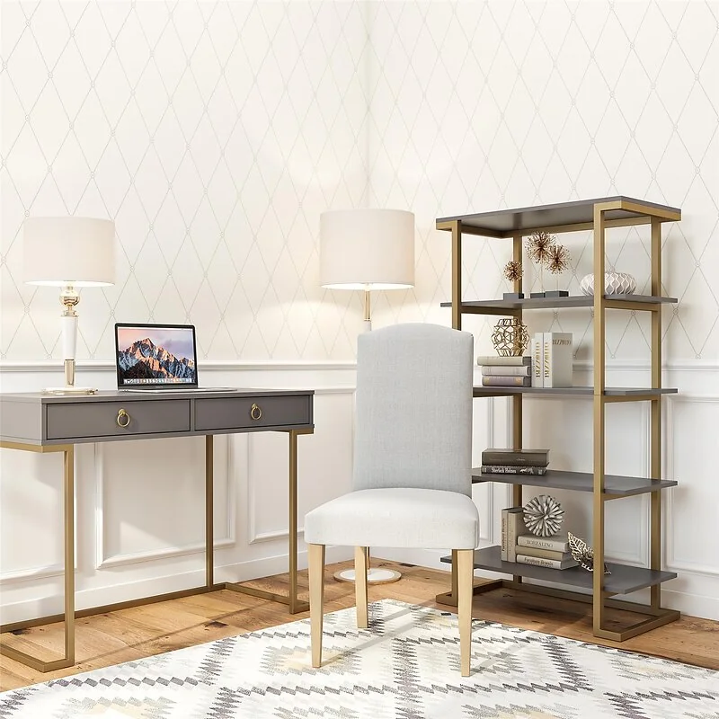 Dorel Camila 5 Shelf Bookcase Graphite Grey view 5