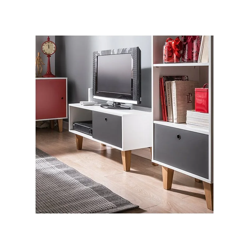 Vox Concept TV Stand in White & Grey