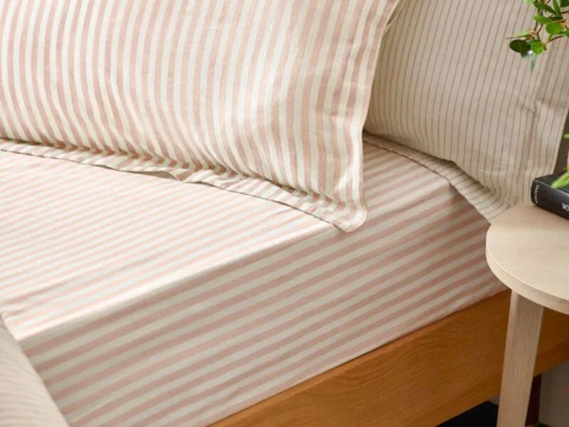 Yard Hebden striped fitted bed sheet in 100% cotton