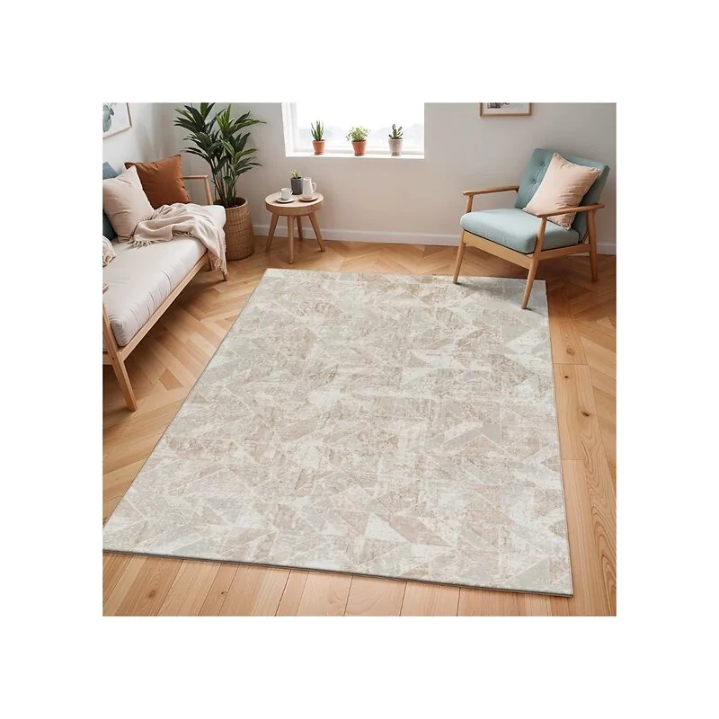 Livabliss Royalty Scandi Modern Area Rug Dark Brown & Ivory Polypropylene & Polyester image 2