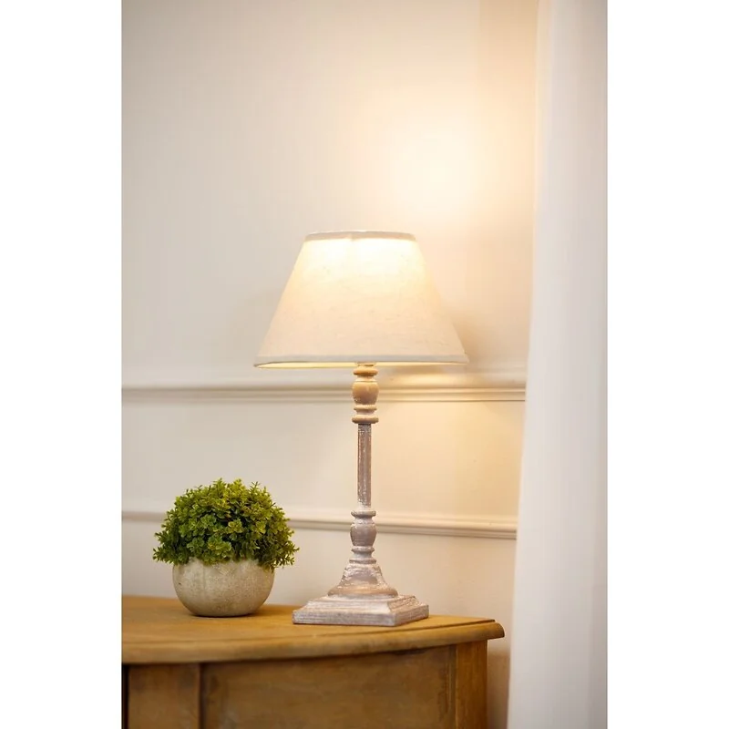 Antia Stem Table Lamp With Linen Shade image 2