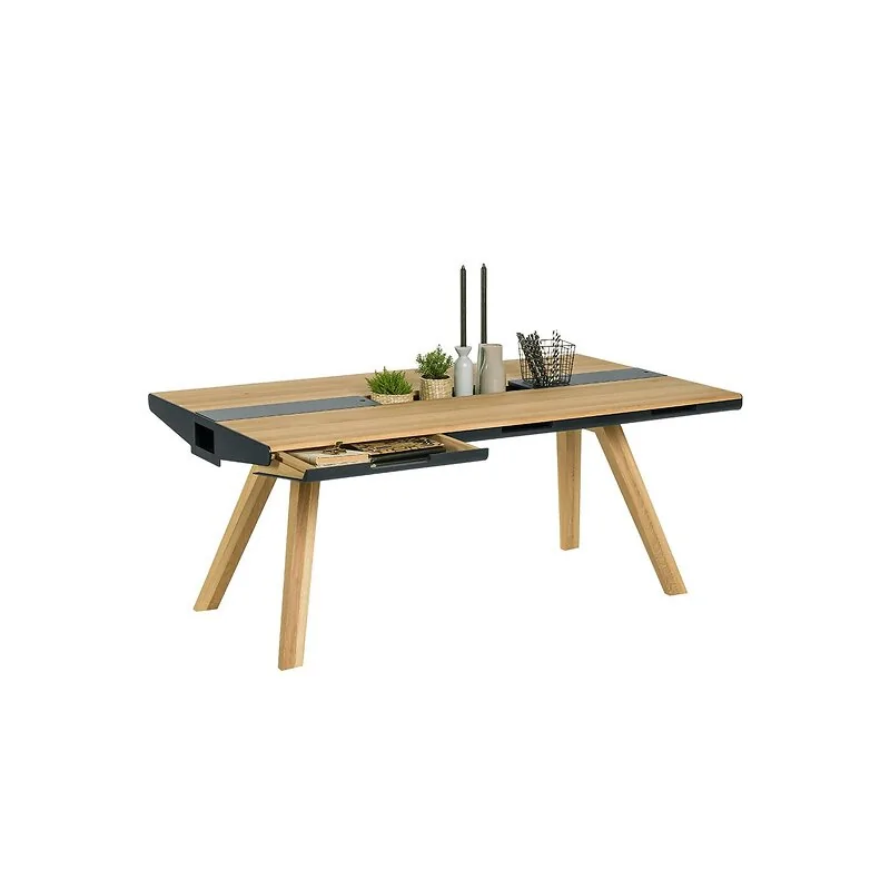 Vox Nature Oak Dining Table with Drawers & Built in Trivet image 5