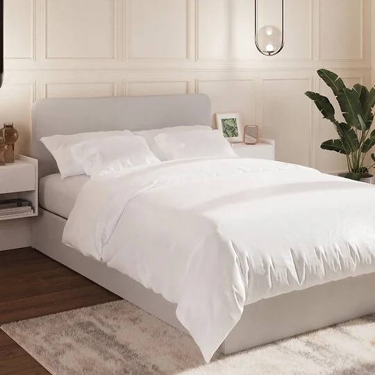 GFW Chiswick Side Lift Ottoman Bed in Soft Grey Velvet with Hidden Storage