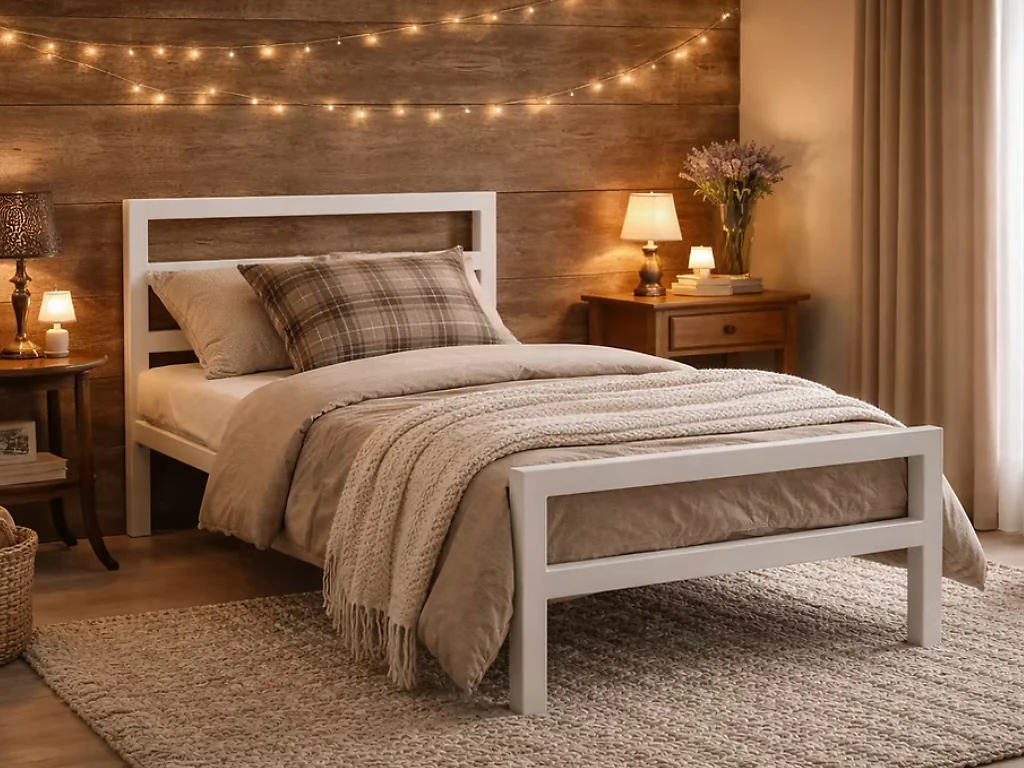 Time Living City Block metal bed frame