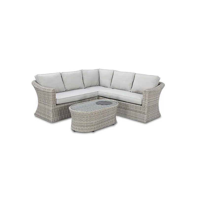 Maze Rattan Oxford Small Rattan Corner Group - With Fire Pit Coffee Table image 2
