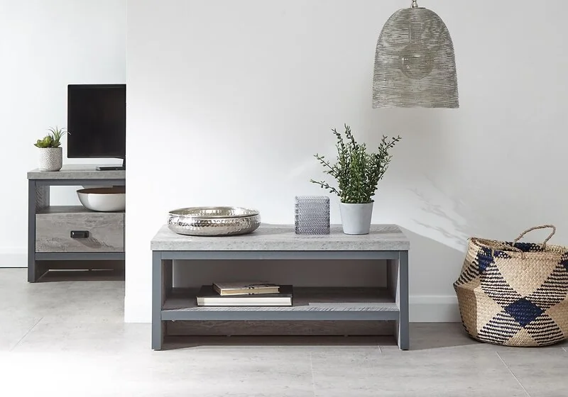 GFW Boston Simple Coffee Table with Shelf