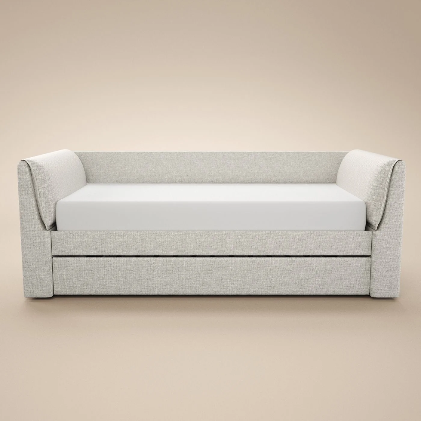 Flair Max Day Bed with Trundle Cream Chenille image 5