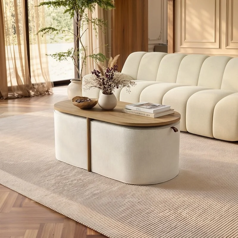 SOLACE+CO Leto Oval Coffee Table & Seating Set – view 12
