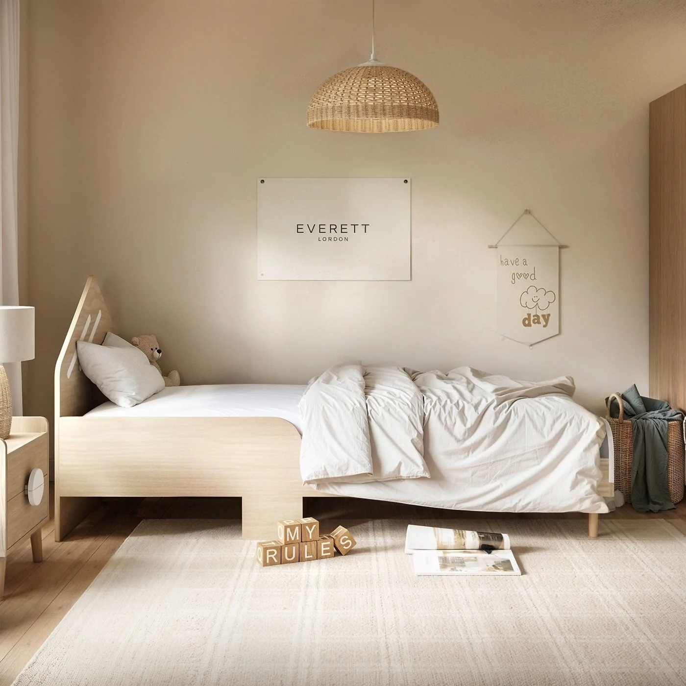 Flair Noah Single Bed Oak and White image 2