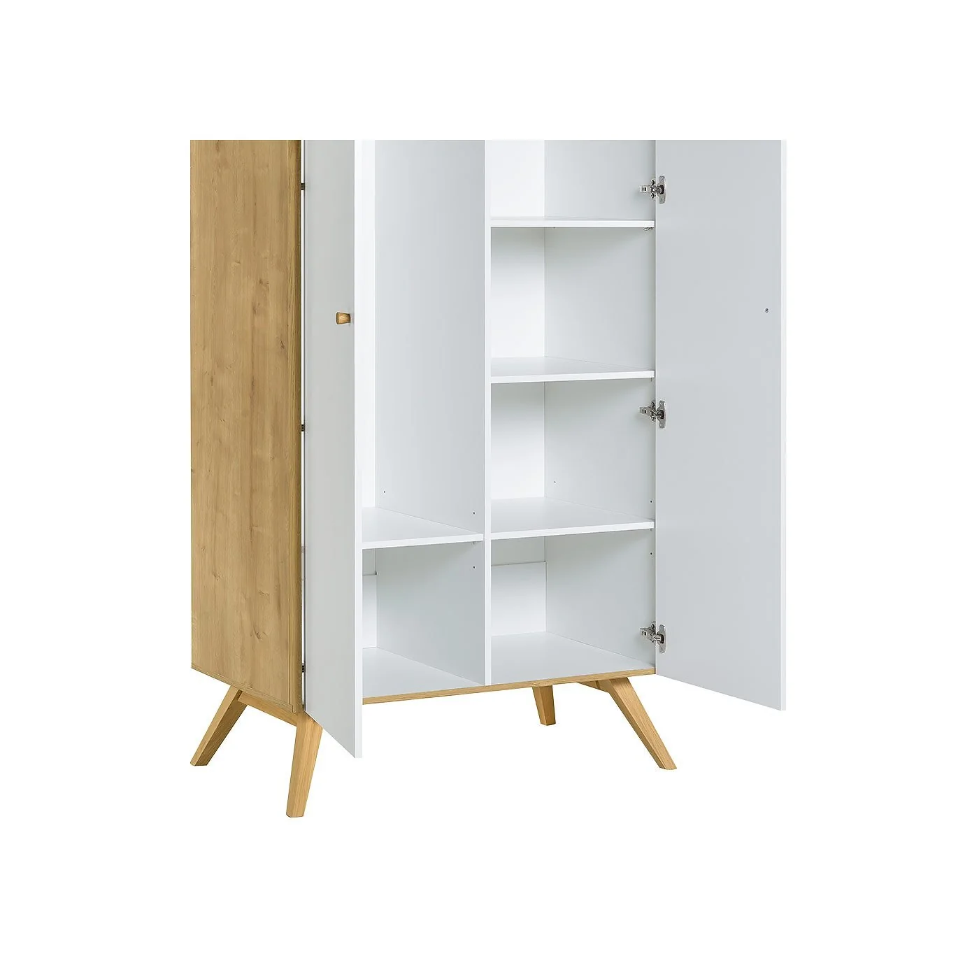 Vox Nature 2 Door Wardrobe in Oak Effect & White image 4