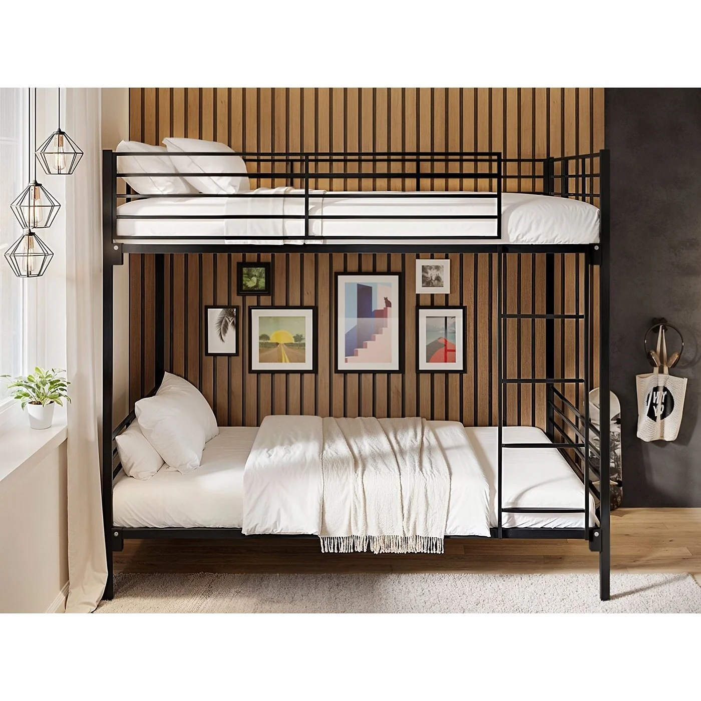 Flair Metayal Black Metal Bunk Bed image 2