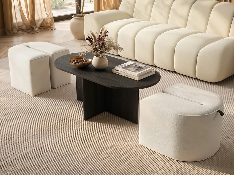 SOLACE+CO Leto Oval Coffee Table & Seating Set – view 6