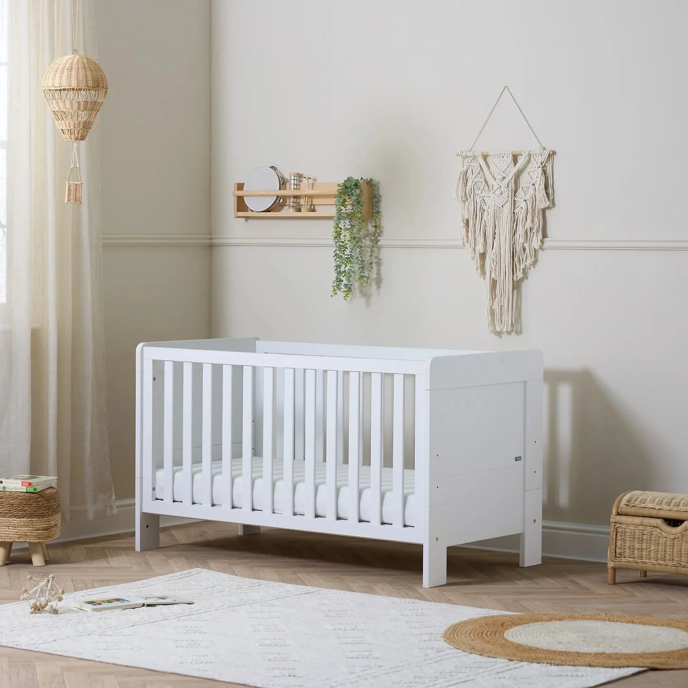 Tutti Bambini Alba Mini Cot Bed - Essentials White