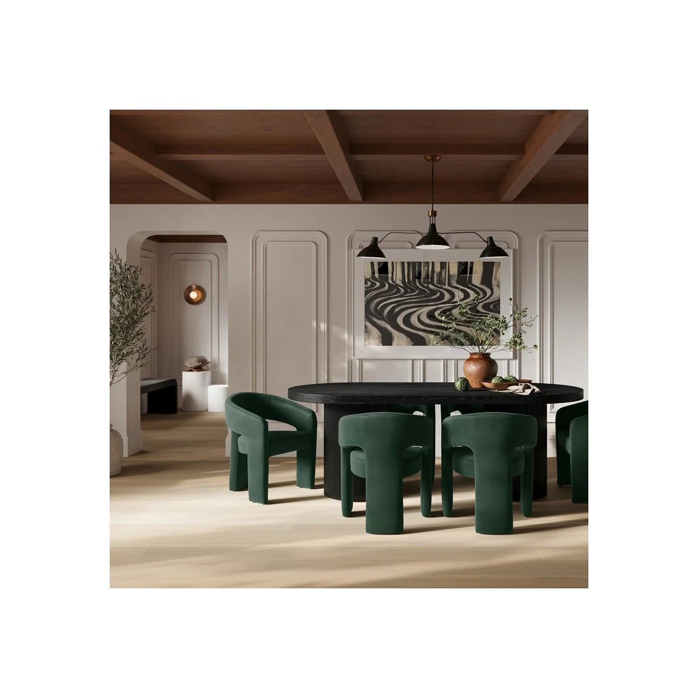 LPD Alba Forest Green Dining Chair image 5