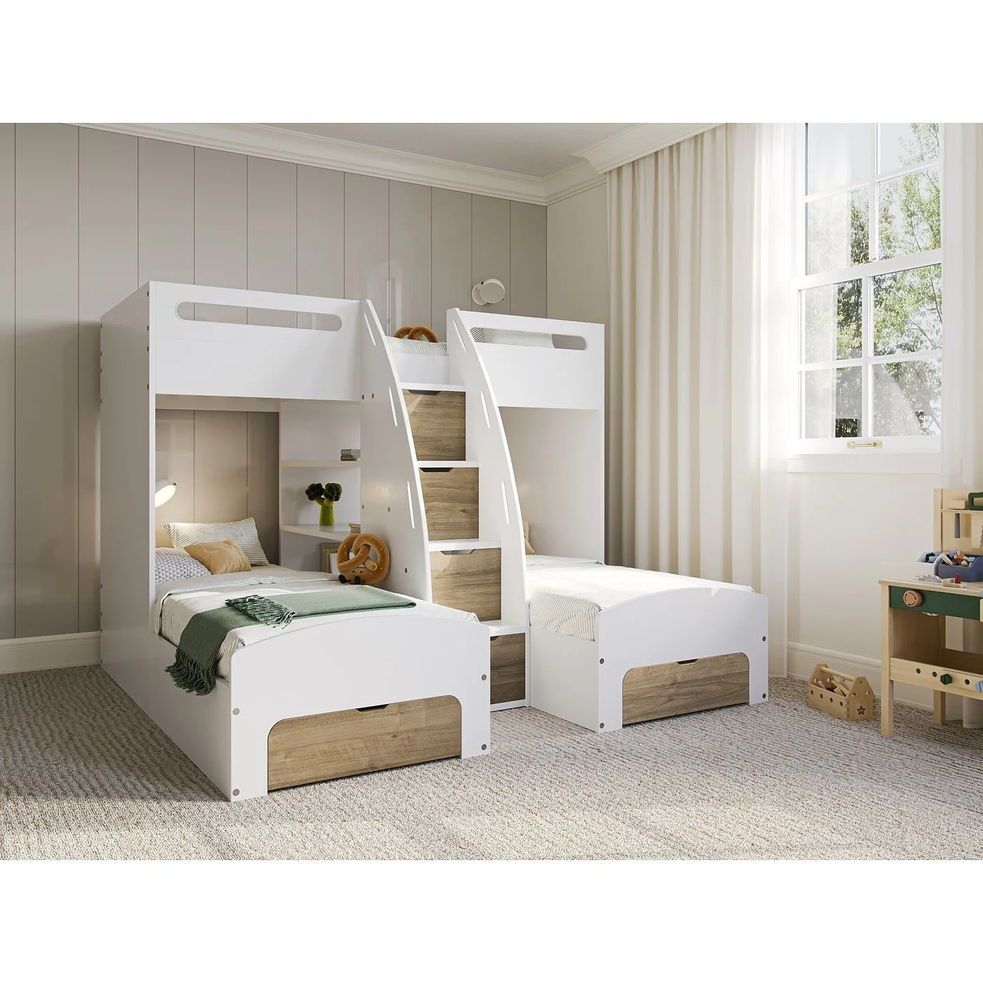 Flair Eddie Storage Triple Bunk Bed image 2