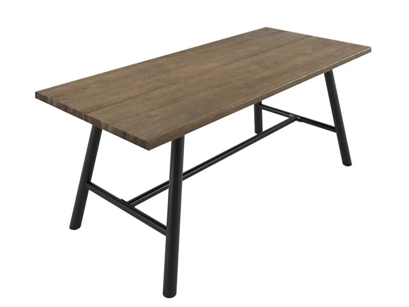 LPD Louie Dining Table Wood Effect Metal Frame – view 5
