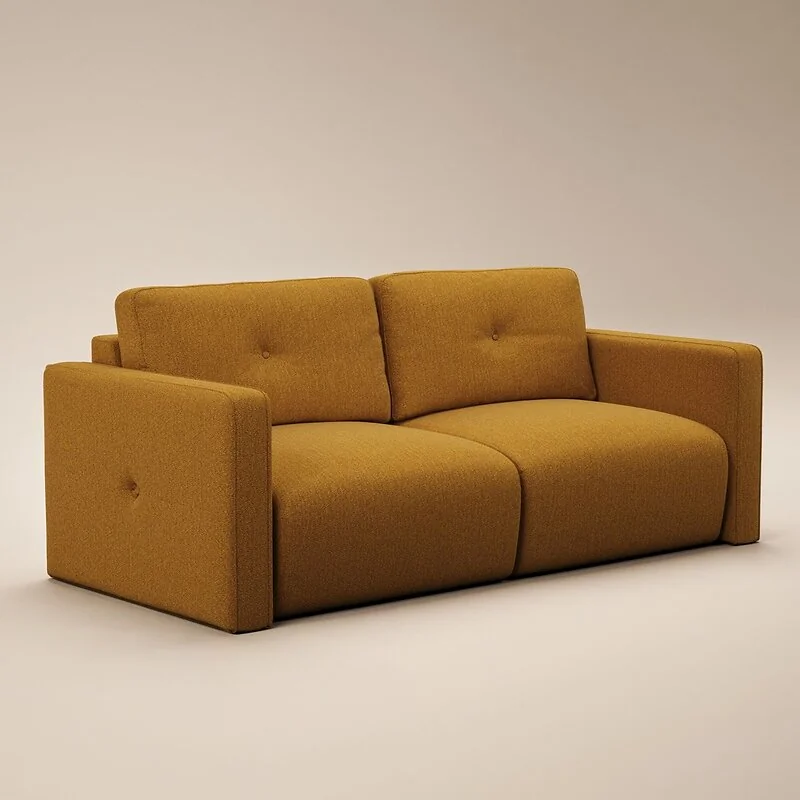 SOLACE+CO Wilfie 3 Seater Mustard Chenille Sofa image 5