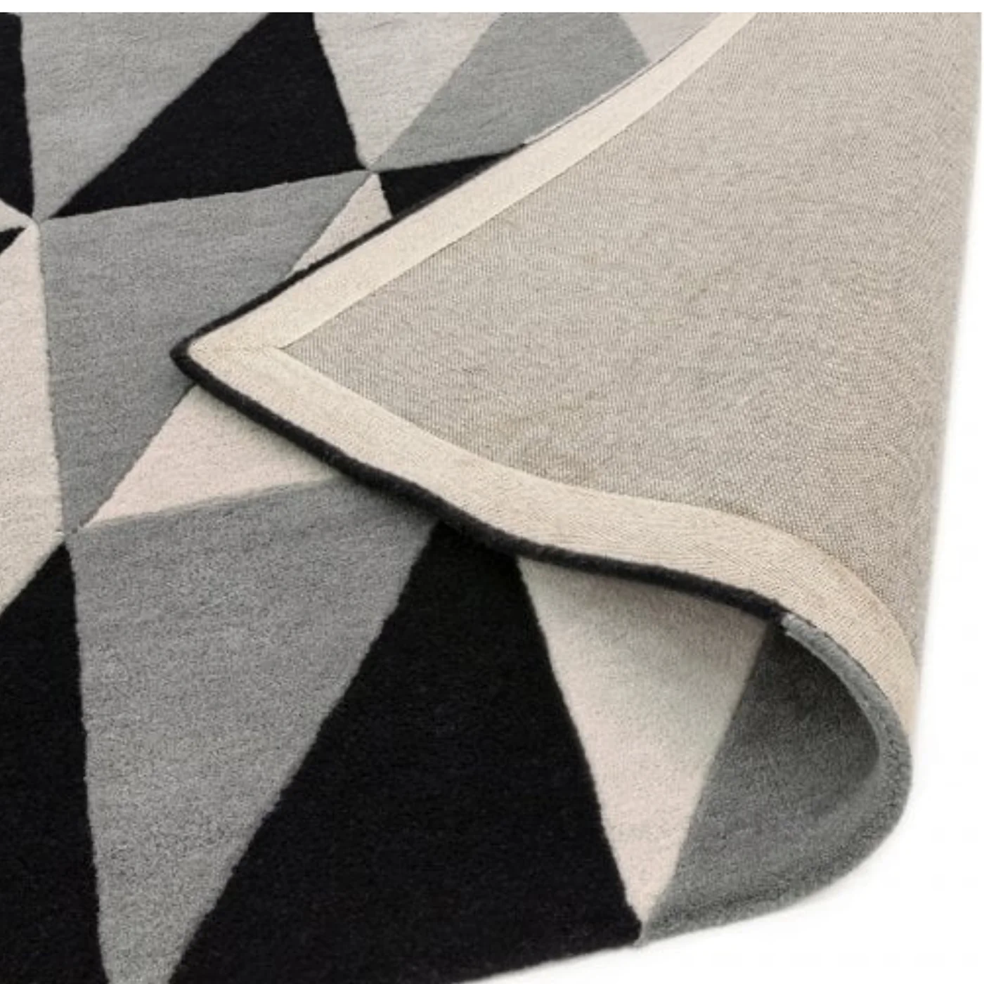 Asiatic London Reef Flag Grey Black Wool Geometric Rug RF08 image 3