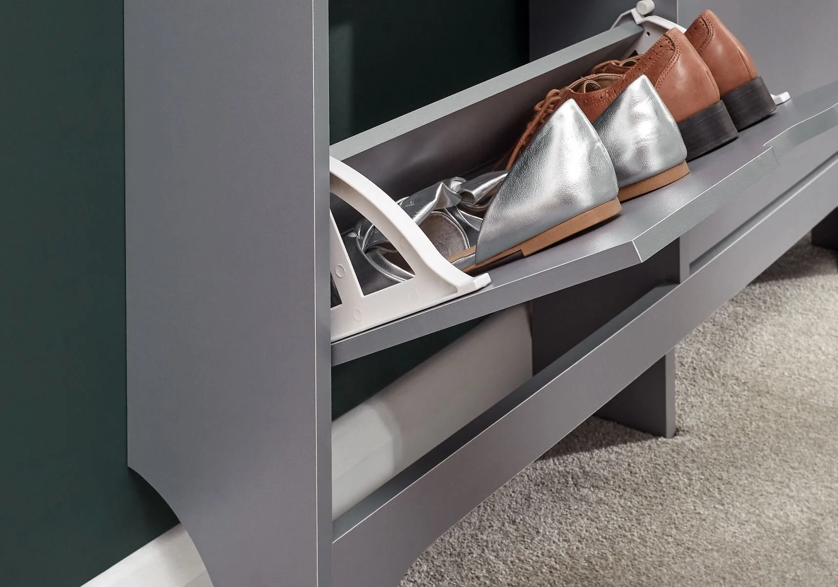 GFW Narrow 4 Drawer Shoe Storage Cabinet