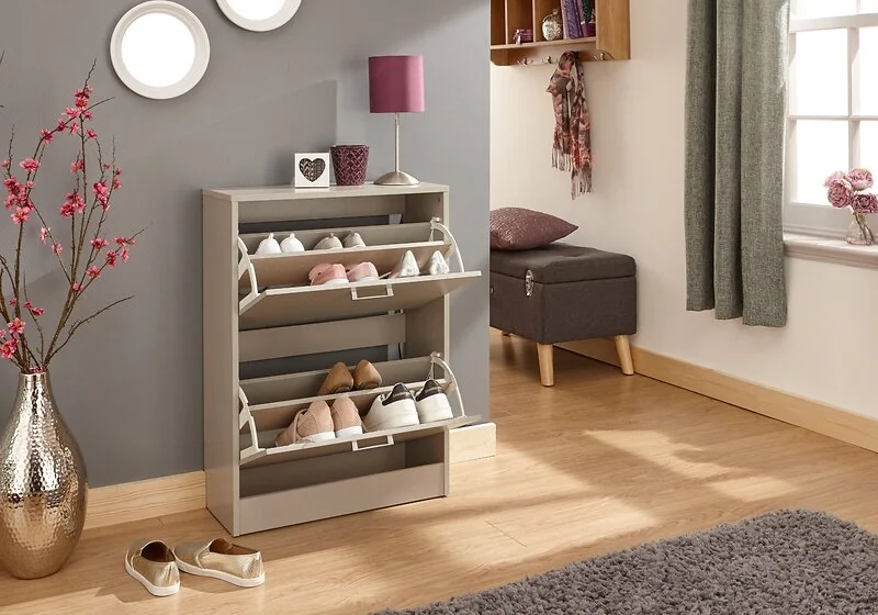 GFW Stirling Two Tier Shoe Cabinet Storage