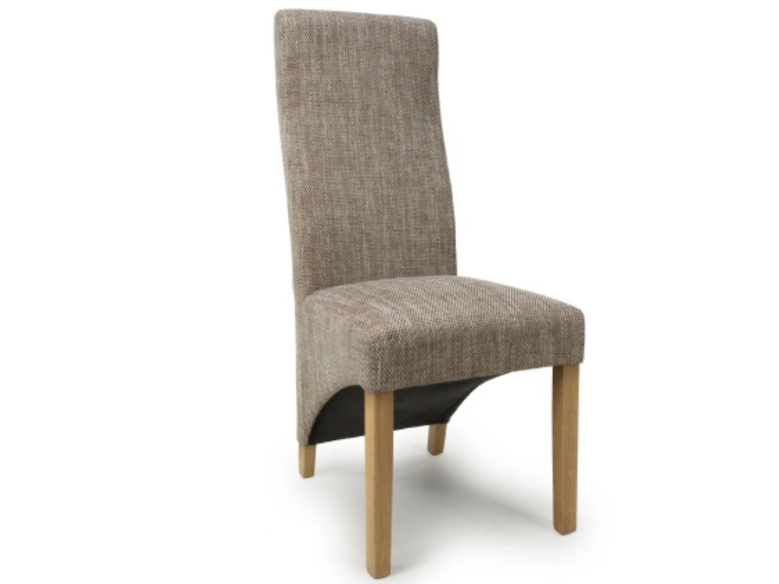 Baxter Wave Back Tweed Oatmeal Dining Chair (2 Pack)