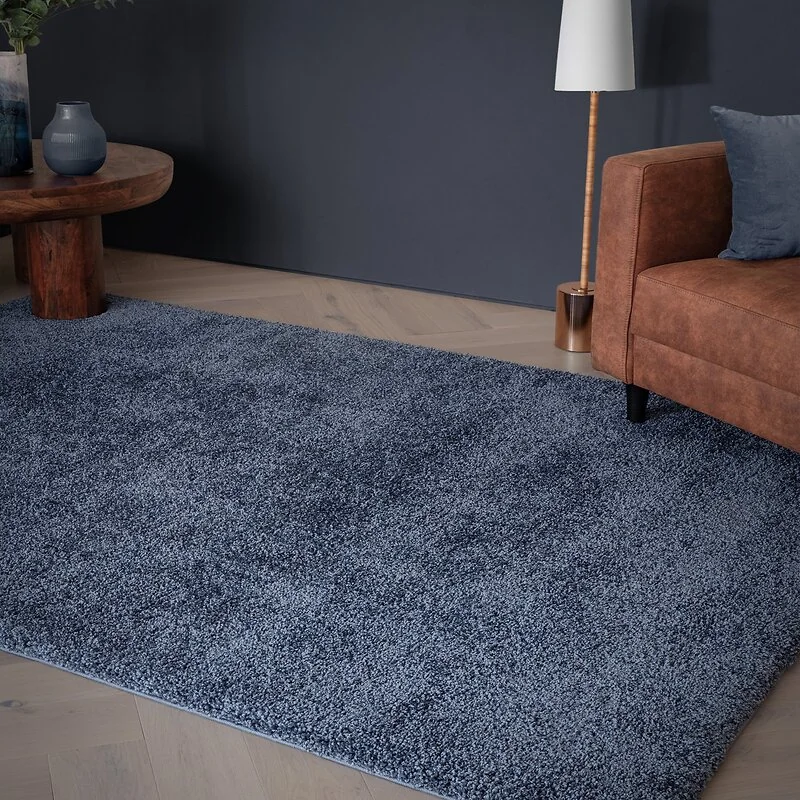 Asiatic London Atlas Navy Blue Soft Shaggy Rug image 2