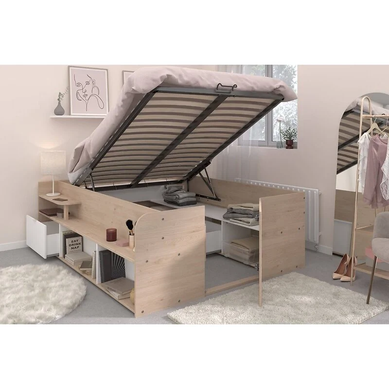 Parisot Travel 3 Ottoman Double Bed with Storage Underneath image 2