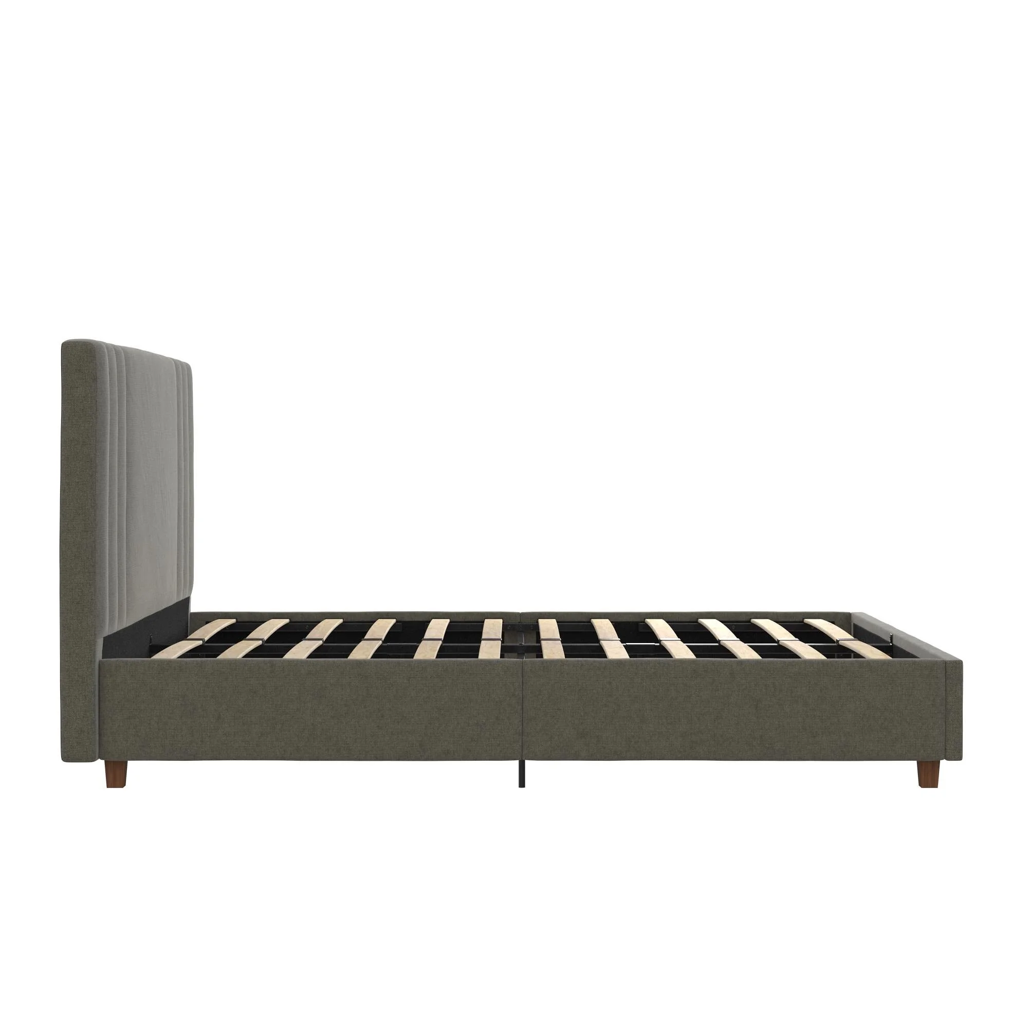 Dorel Charis Upholstered Bed LGrey Linen view 4