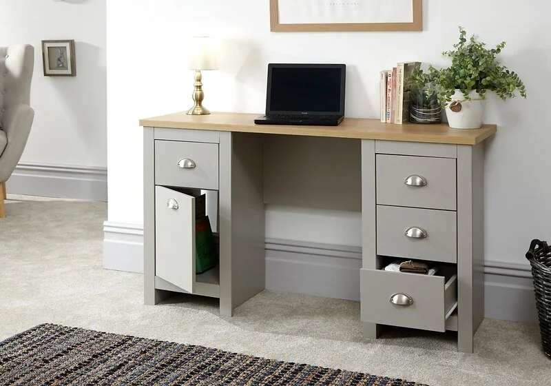 GFW Lancaster study desk with cupboard storage