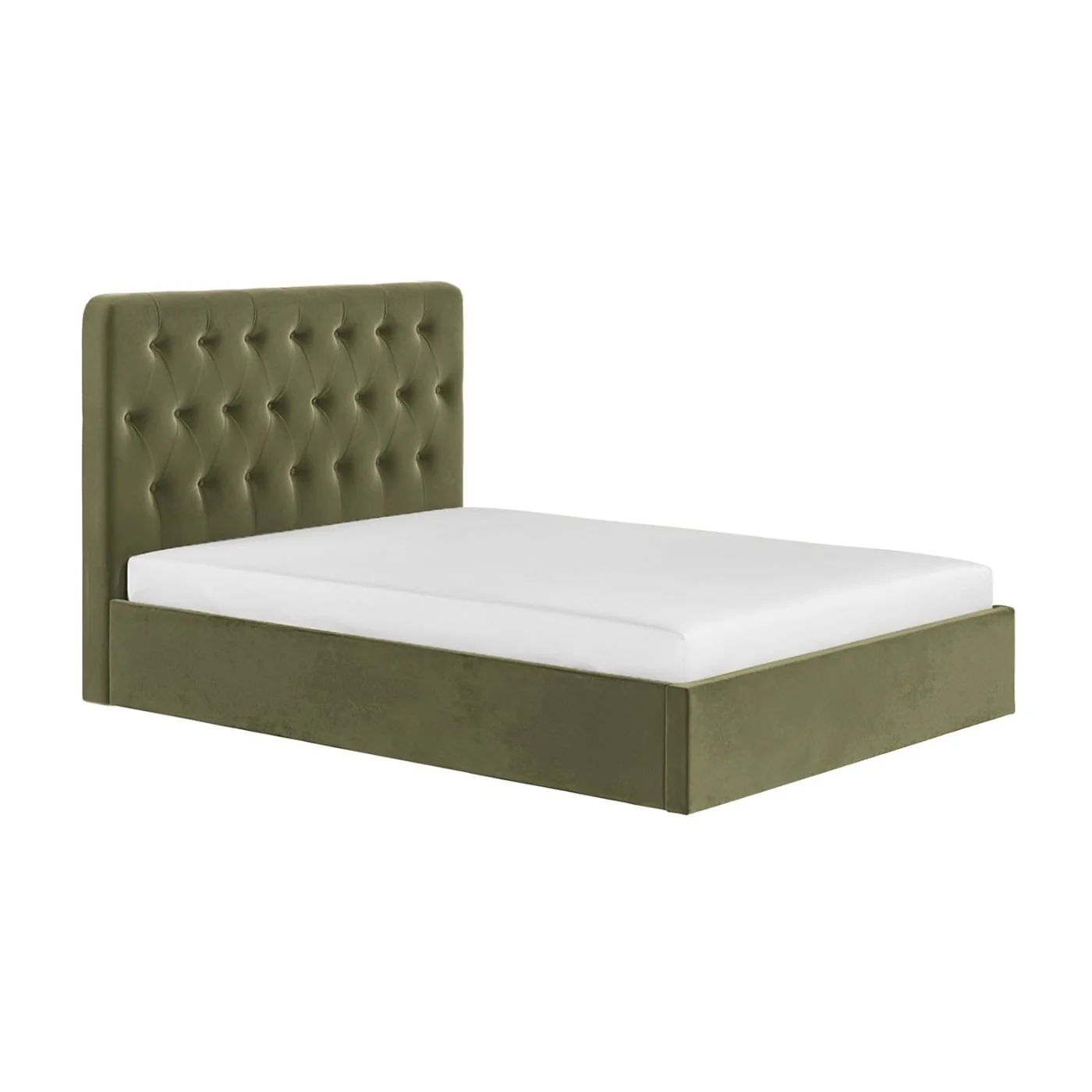 Flair Marley Buttoned Headboard Ottoman Bed Green Velvet image 5