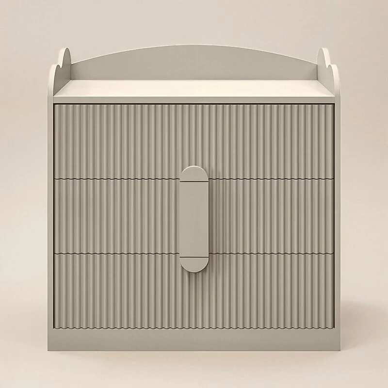 Flair Calista Ribbed Chest of 3 Drawers Taupe image 5