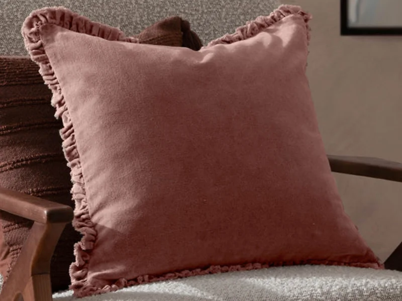 Yard Bertie Washed Cotton Velvet Cushion