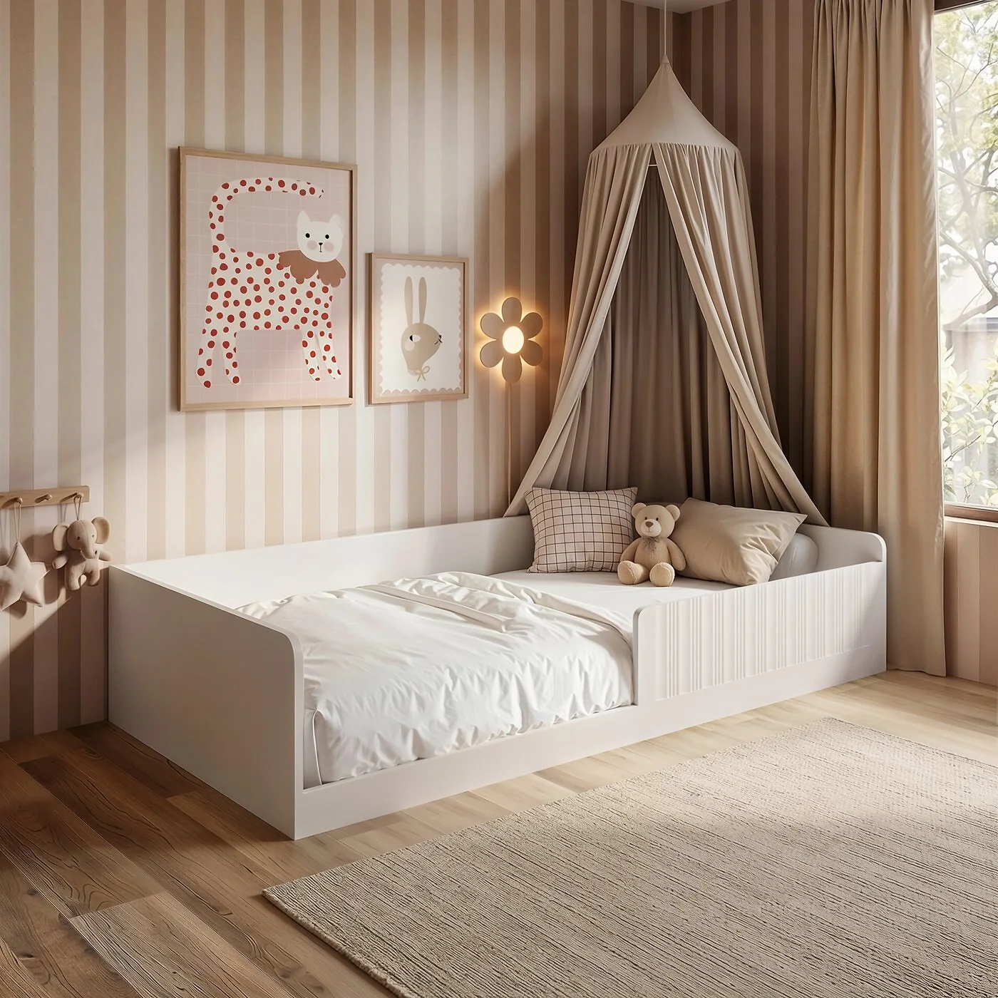 Flair Nadia Single Montessori Floor Bed White