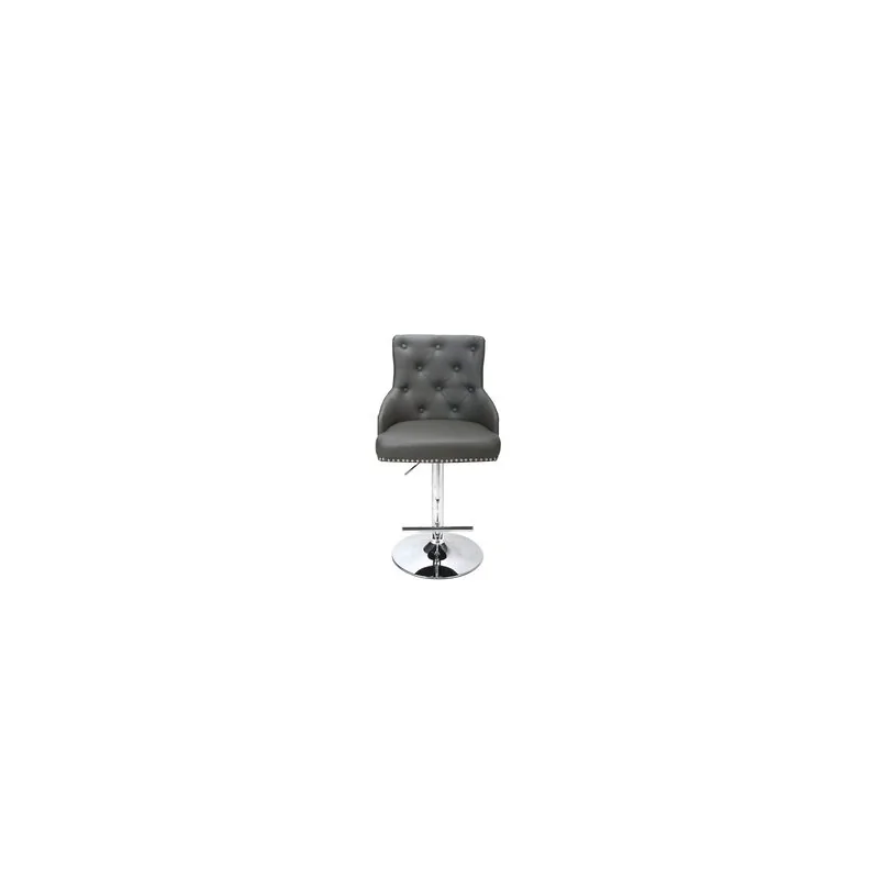 Rocco Leather Effect Graphite Grey Bar Stool image 5
