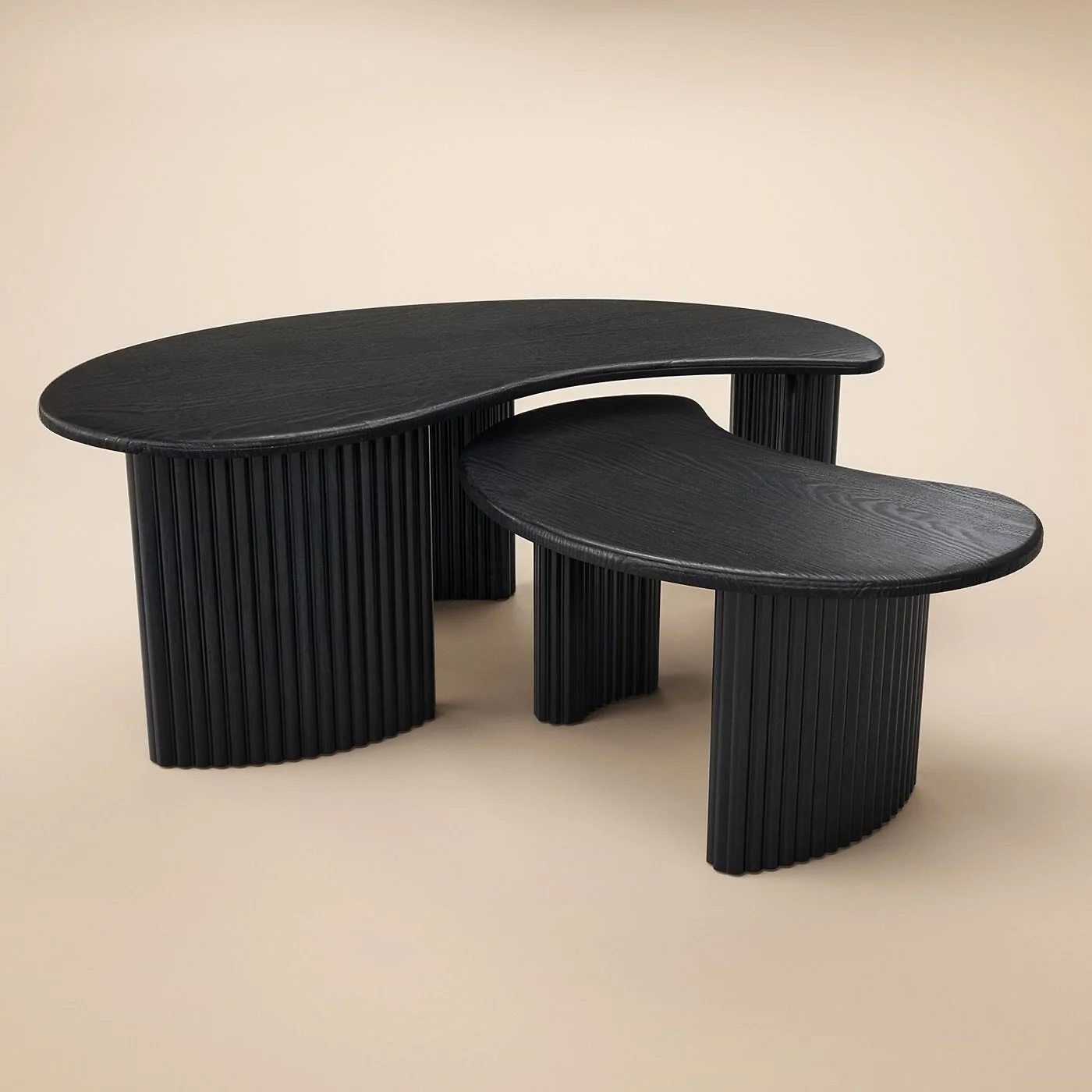 SOLACE+CO Clio Coffee Table Set Black image 3