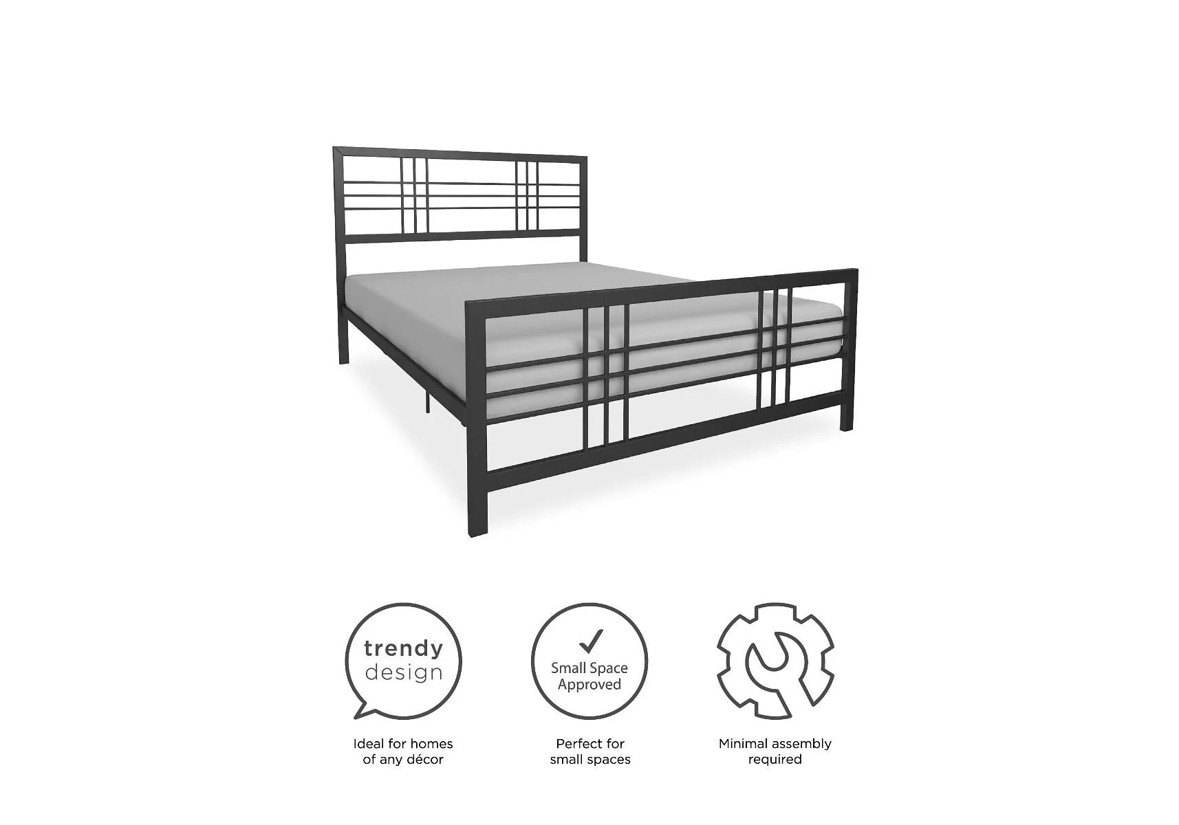 Dorel Burbank Black Metal Bed – view 5