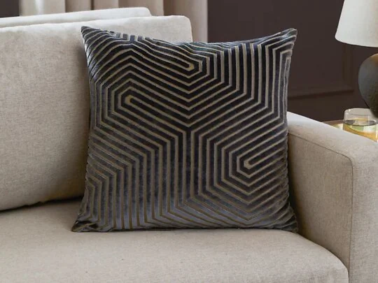 Paoletti Evoke 55 x 55cm Feather Filled Velvet Cushion