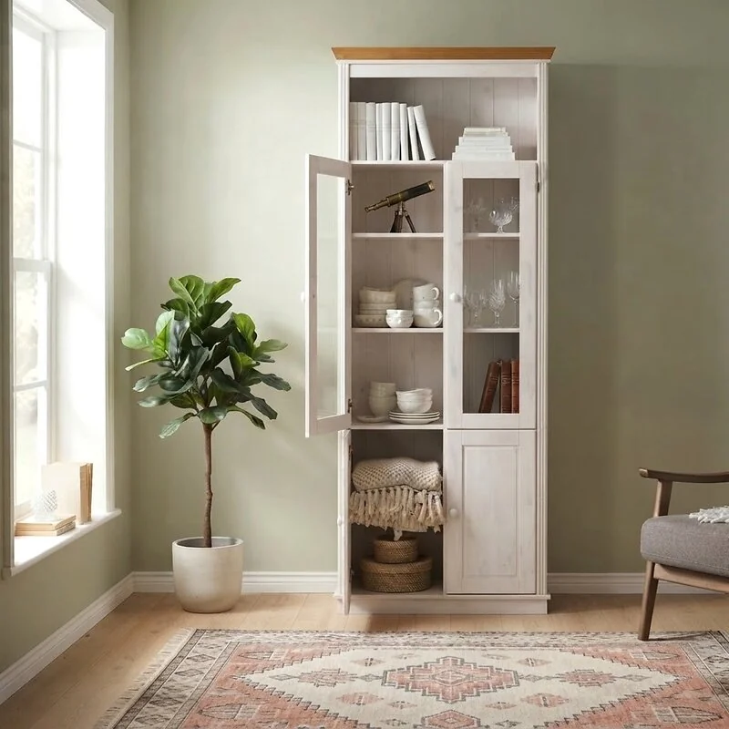 Dorel Anita Wall Unit F WH view 2