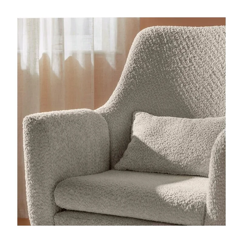Tutti Bambini Oscar Luxe Rocking Chair & Footstool - Teddy Sage image 3